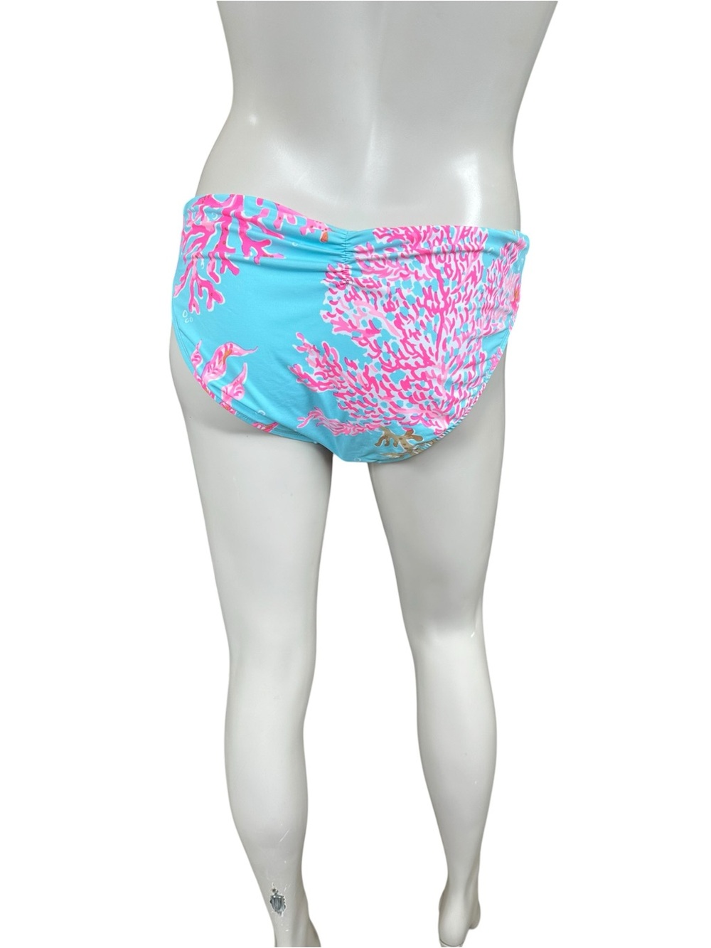 NEW Lilly Pulitzer “Betie” Royal Coral Pink & Blue Aquatic Swim Bottoms Size 6 - Picture 6 of 7